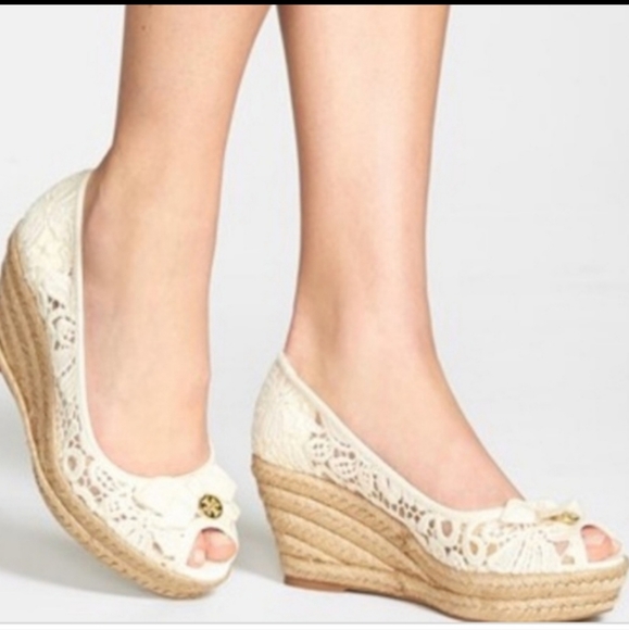 Tory Burch Shoes - Tory Burch Jackie Lace Wedge Espidrille 0109